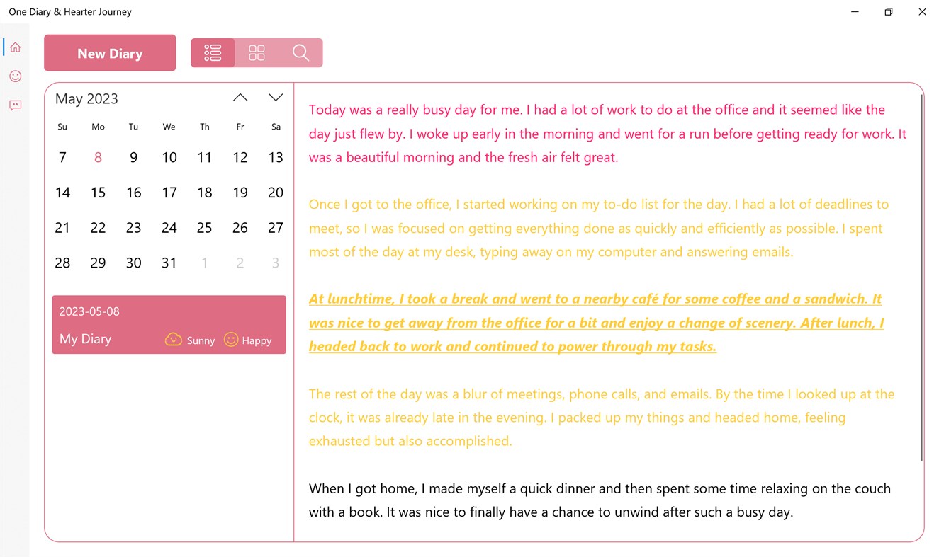 #3. One Diary & Hearter Journey (Windows) Von: White Moonlight