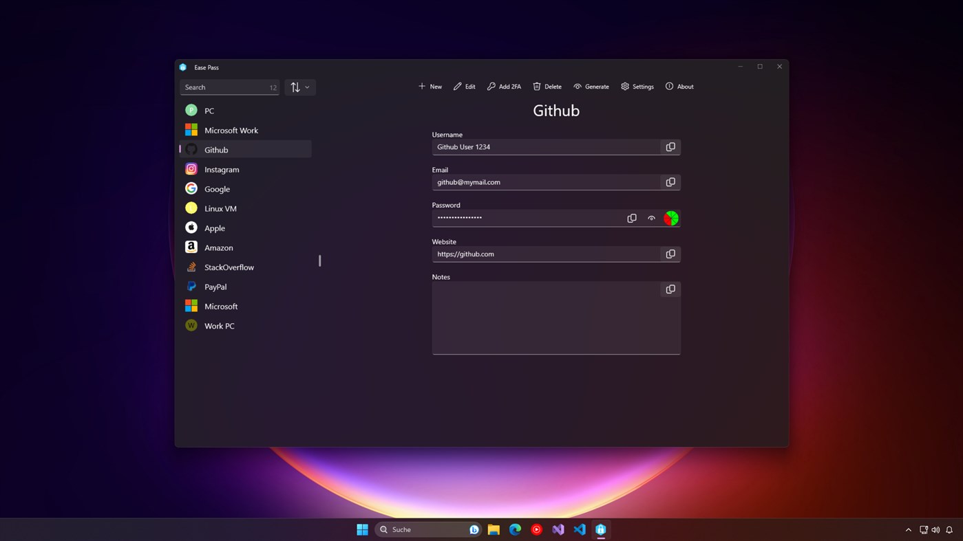 #7. Ease Pass (Windows) De: Julius Kirsch