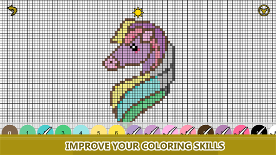 Horse Color By Number: Pixel Art, Animal Coloring Book screenshot 3