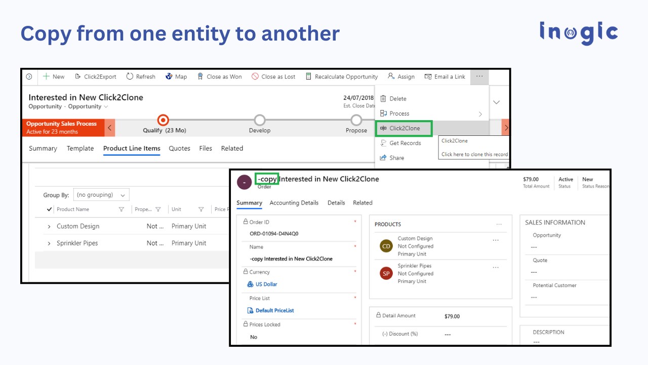 Snapshot 3 of Clone or Copy Bulk Records in Dynamics 365 CRM - Click2Clone
