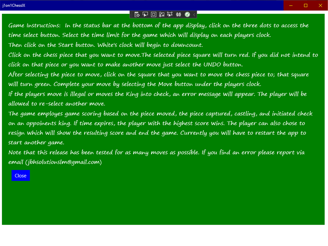 #1. j1on1ChessIX (Windows) Με: jbhSolutionsLM