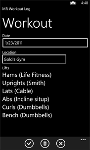 Mr Workout Log screenshot 2