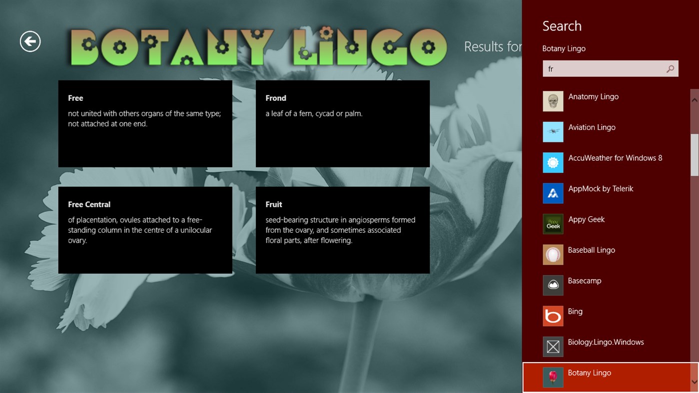 #2. Botany Lingo (Windows) By: CodeCreators.ca