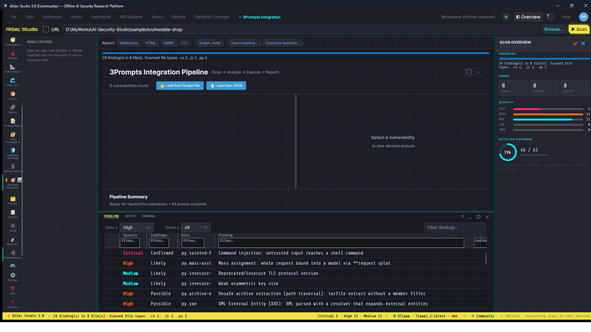 AI Security Studio screenshot