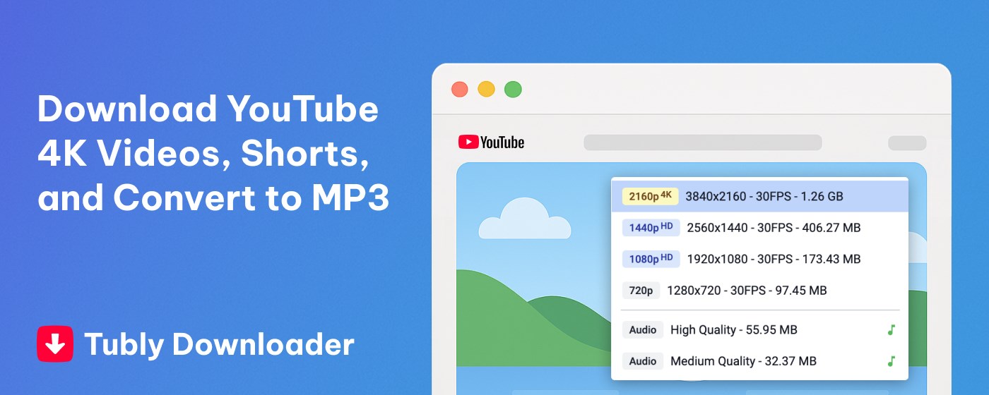 Tubly - YouTube MP3/MP4/Shorts Downloader