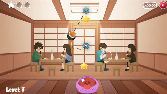 Nom Nom Yum Cut Rope Feed Sushi screenshot 2