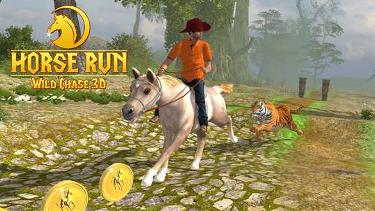 Horse Run 3D - Wild Tiger Chase the Racing Pony screenshot 1