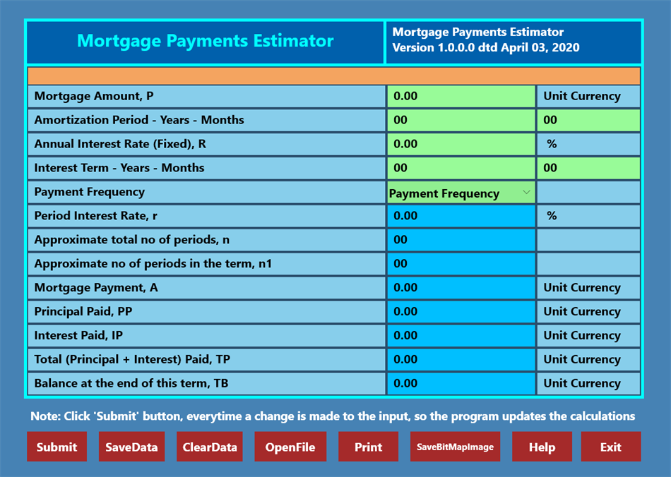 Mortgage Payments Estimator (Windows) 由: Engineering-Stream