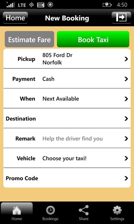 App-a-Cab Screenshots 2