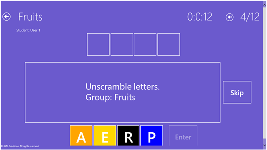 Word Scramble for Kids screenshot 3