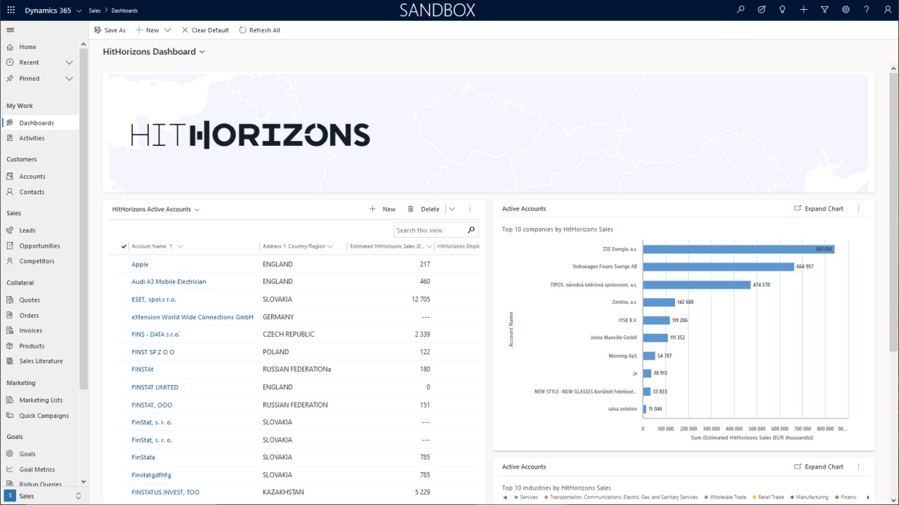 Snapshot 6 of HitHorizons for Dynamics 365