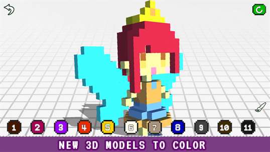 Fairy 3D Color by Number - Voxel Coloring Book screenshot 3
