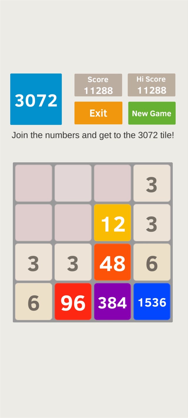 2048 odd numbers 3+3 max screenshot 3