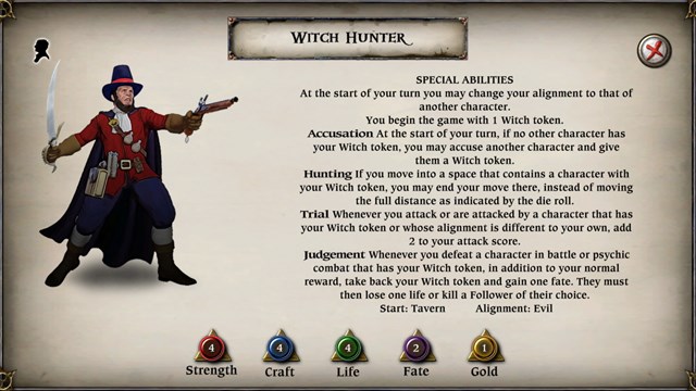 Talisman: Digital Edition - The Witch Hunter Character Pack screenshot 1