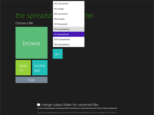 The Spreadsheet Converter screenshot 3