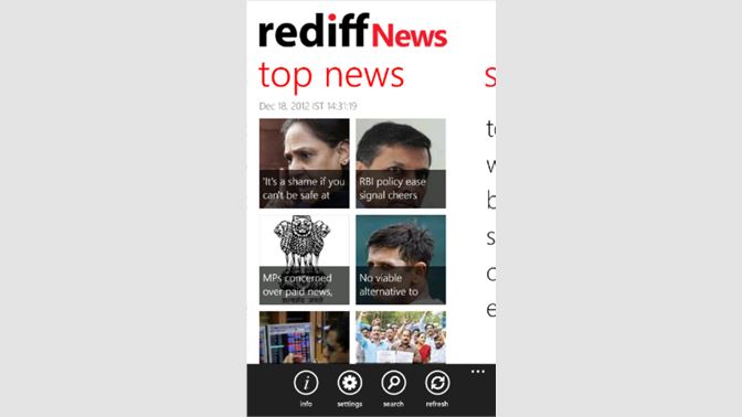 Get Rediff News Microsoft Store