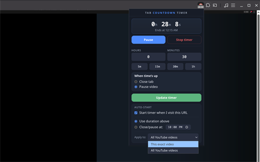 Tab Countdown Timer — Auto Close Tabs