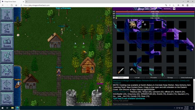 Mirage Online Classic - MMO de navegador gratuito [10 Free Level