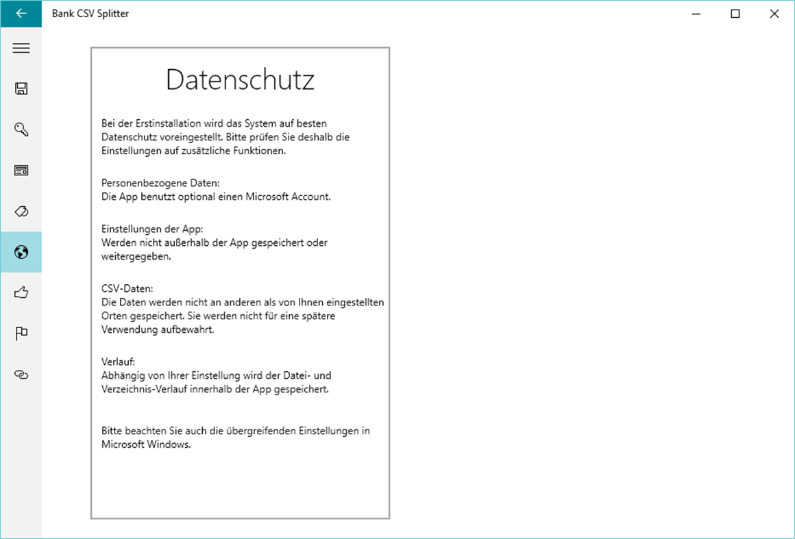 #4. Bank CSV Splitter (Windows) 来自: Thomas_Eickert