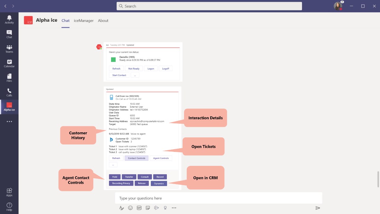 Snapshot 3 of ice Contact Center: Omnichannel Customer Care