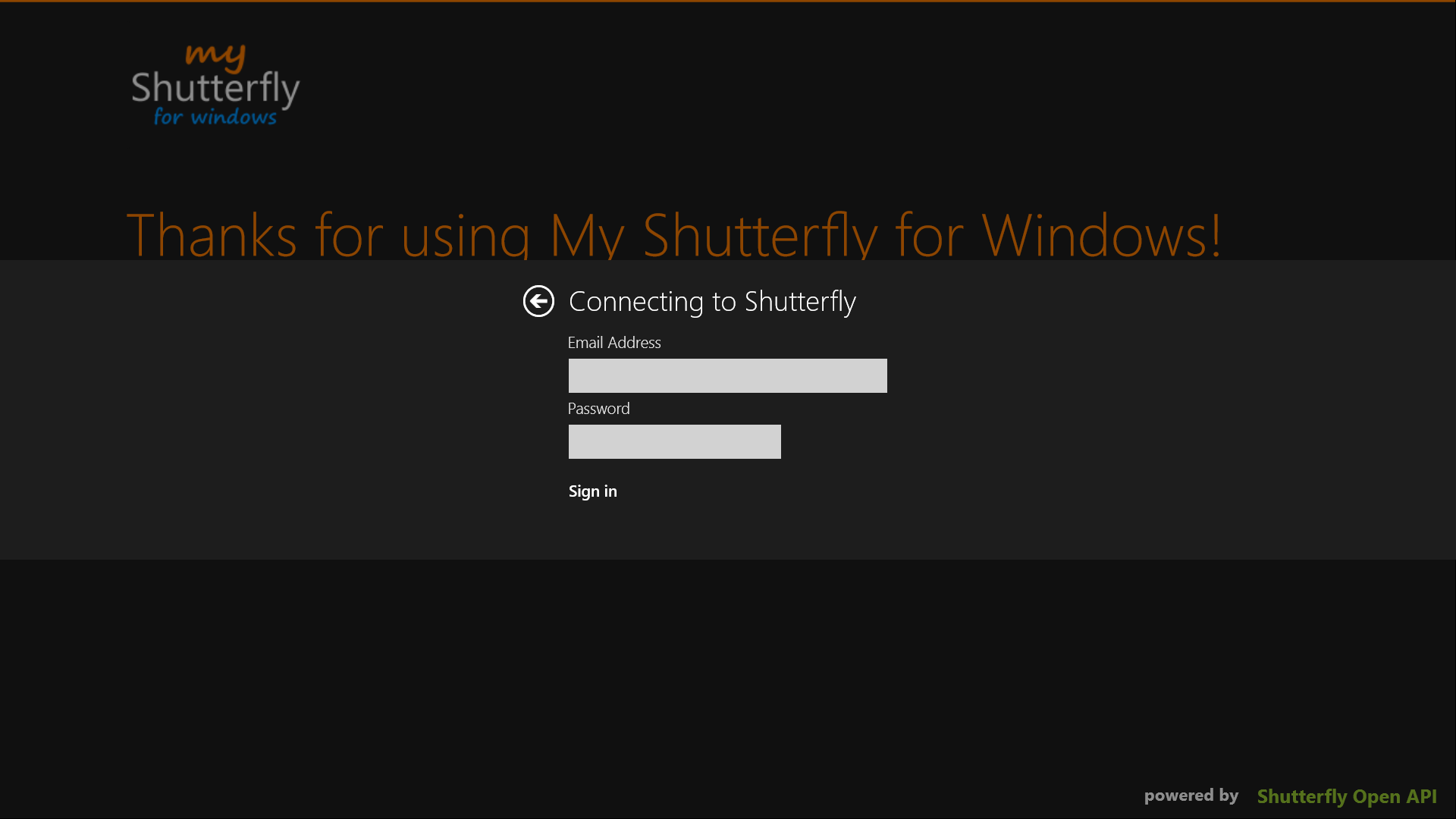 My Shutterfly For Windows for Windows 10