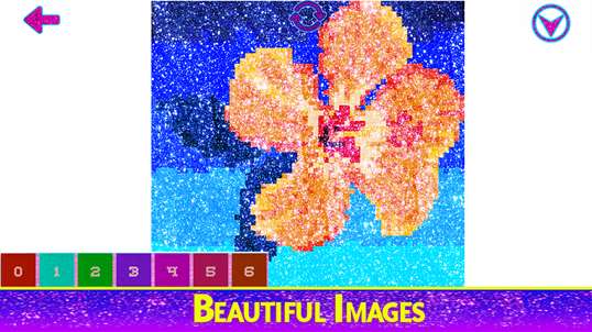 Flowers Glitter Color By Number: Pixel Art, Sandbox Coloring screenshot 5