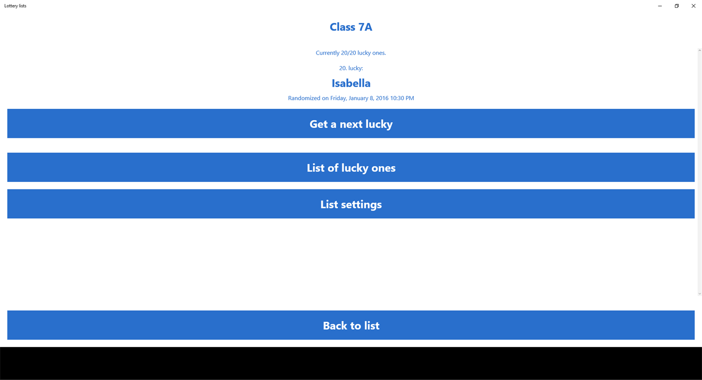 #3. Lottery lists (Windows) Av: Rantusoft