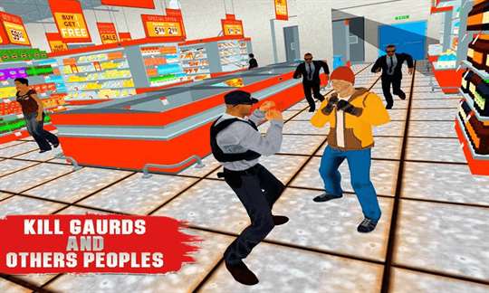 Supermarket Robbery Legend Mafia Gangster Escape screenshot 1