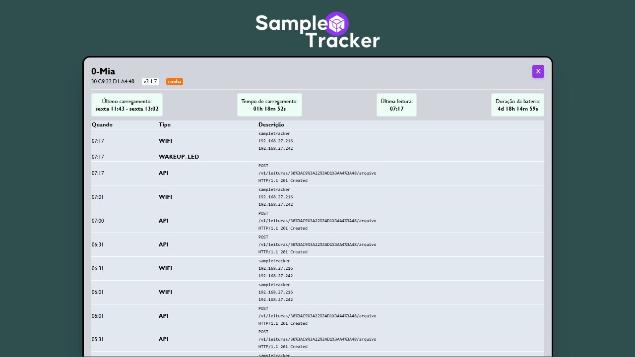Snapshot 2 of SampleTracker