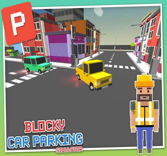 Blocky Car Parking Simulator screenshot 2