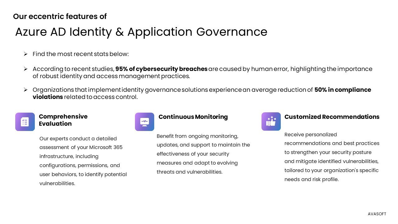 Snapshot 2 of Entra ID Identity and Application Governance Solutions by AVASOFT