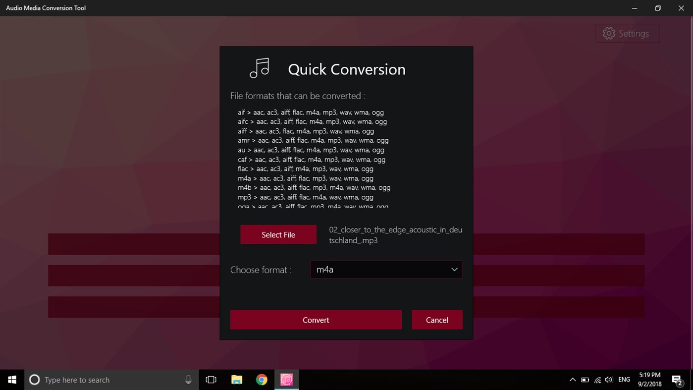 #4. Audio Media Conversion Tool (Windows) Oleh: Roxy