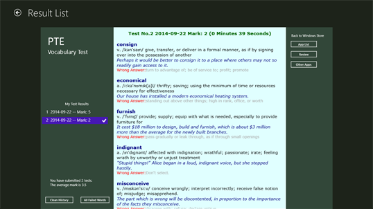 PTE Vocabulary Test screenshot 4