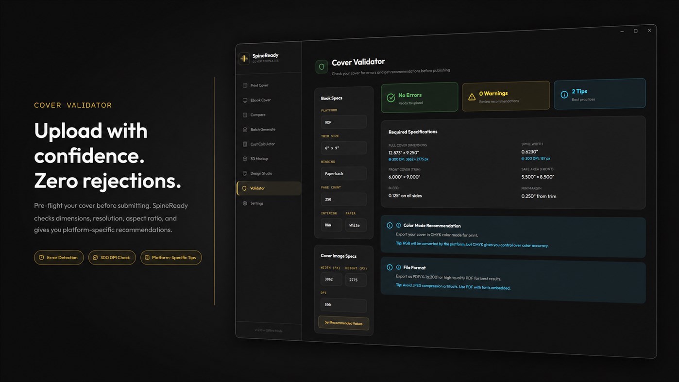 #7. SpineReady: Book Cover Templates for Every Platform (Windows) 作者: ZK Publishing