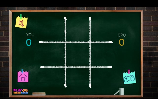 Tic Tac Toe Blackboard Game