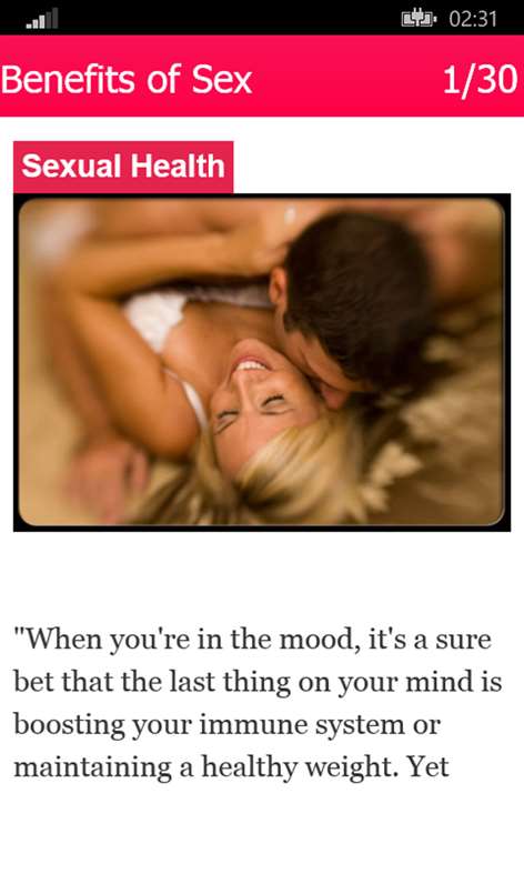 Health Benefits of Having Sex Screenshots 1