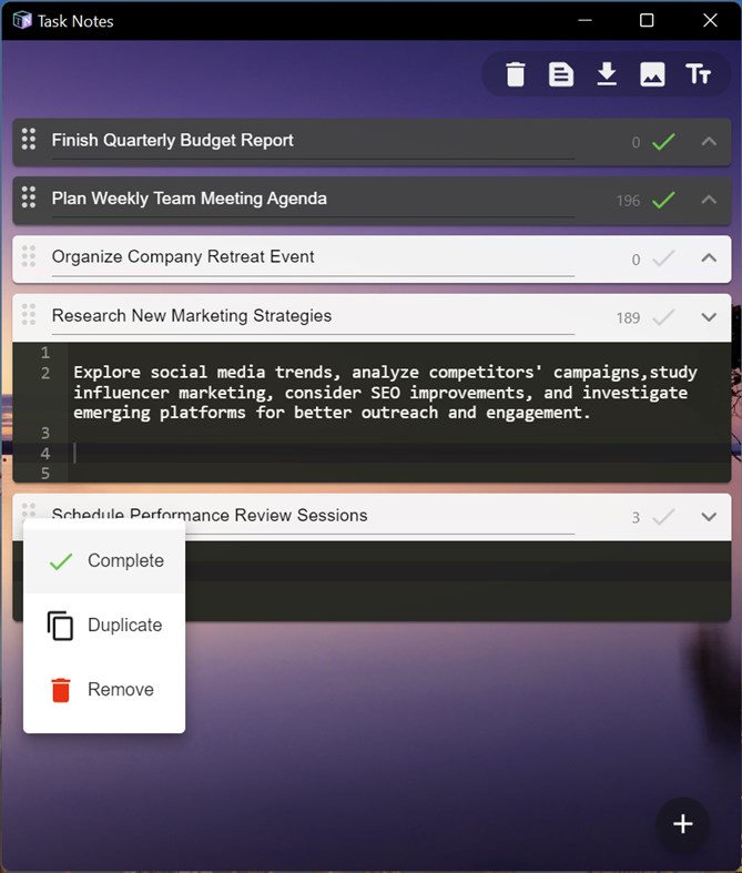 #2. Task Notes (Windows) Göre: programwiz.org