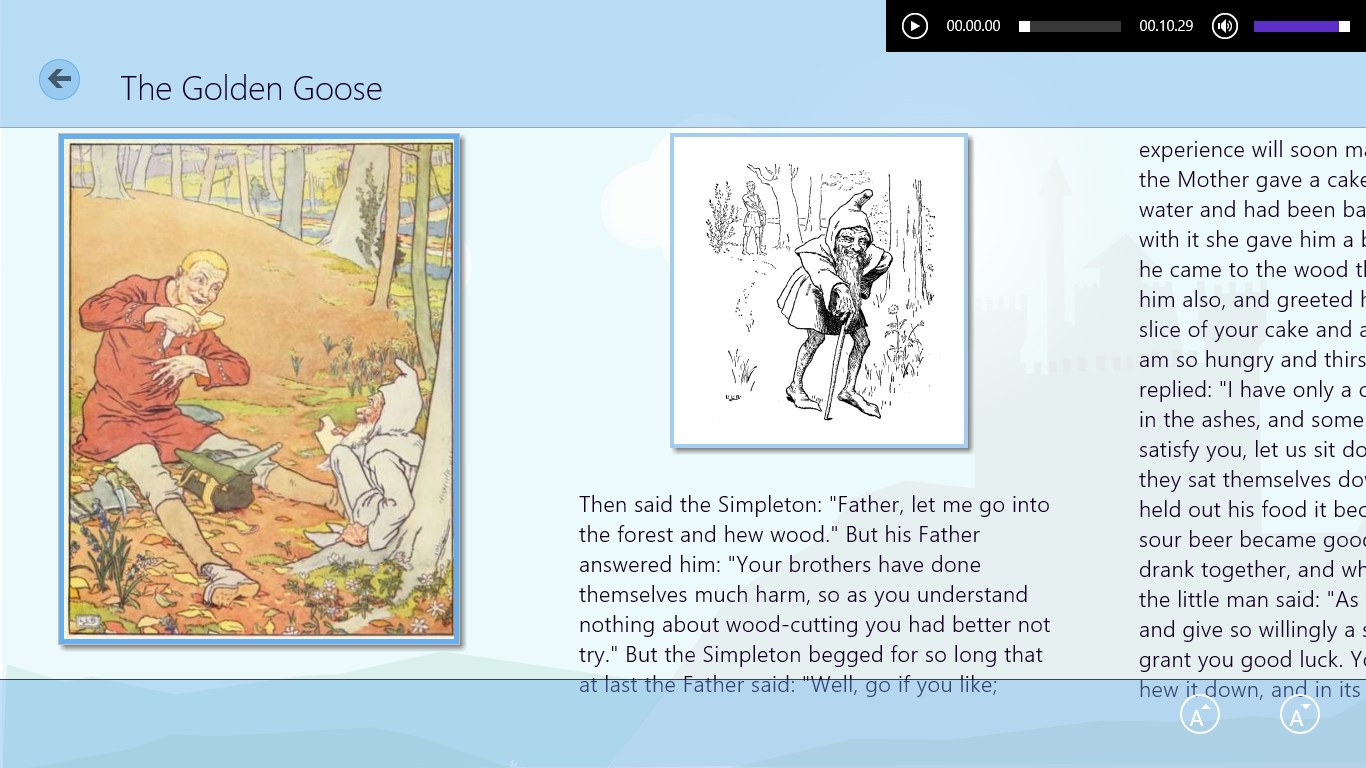 My father ответы. The Golden Goose сказка. Золотой Гусь на немецком языке. Герои сказки золотой Гусь. Золотой Гусь картинки к сказке.