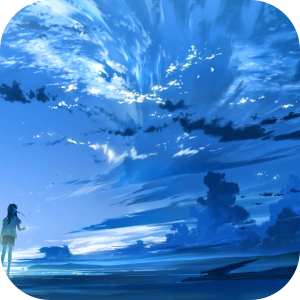 Anime Blue Theme 4K Wallpaper HomePage