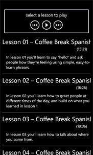 Spanish Audio Lessons screenshot 1