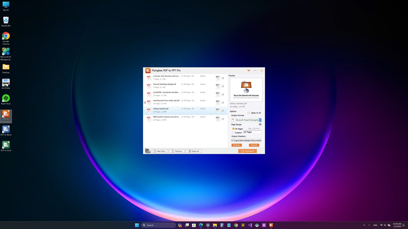 #1. Flyingbee PDF to PPT Pro (Windows) Podle: Flyingbee Software Co., Ltd