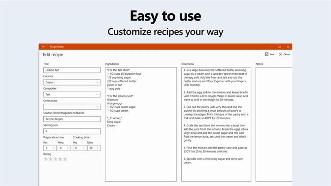 free recipe manager for windows