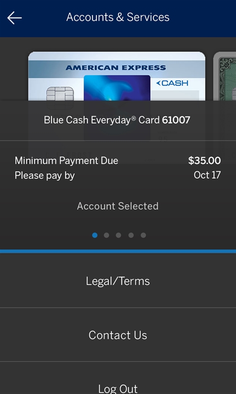 American Express Screenshot