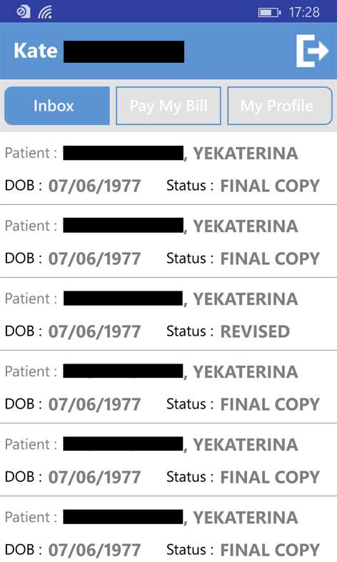 Lenco Patient Portal Screenshots 2