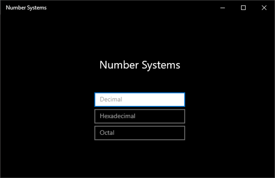 NumberSystems (Windows) 由: embedded apps