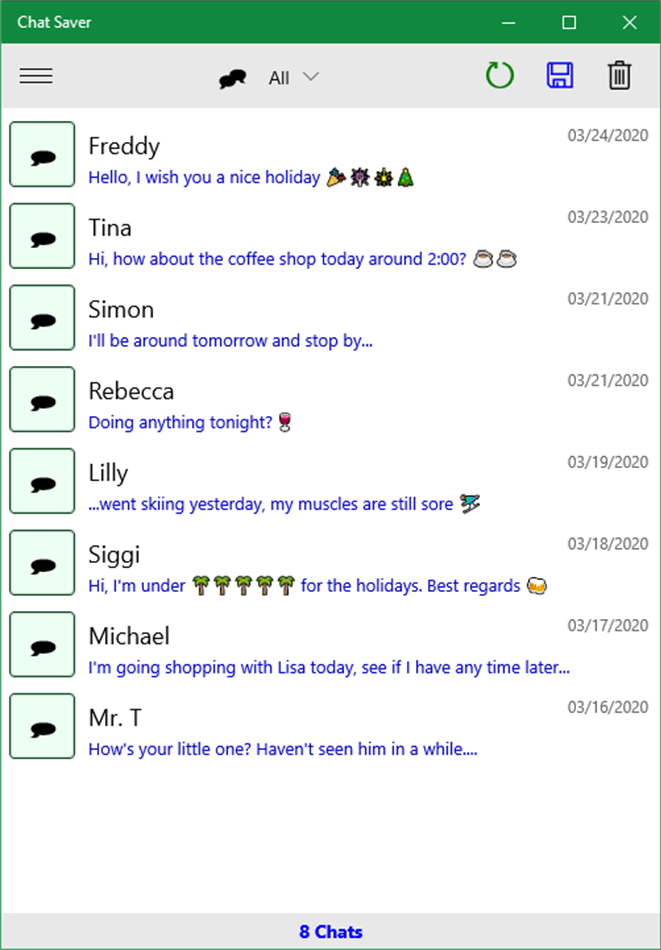 SMS Chat Saver (Windows) بواسطة: Softikus Worx