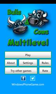 Bulls & cows. Multilevel screenshot 1