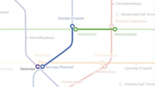 Схема линий метро Санкт-Петербурга screenshot 3