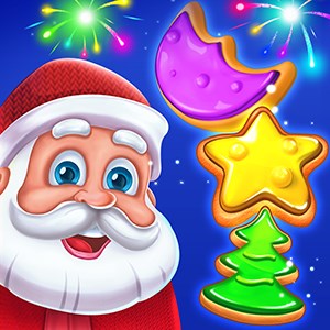 Plätzchen: Weihnachtliches 3-Verbinden-Spiel