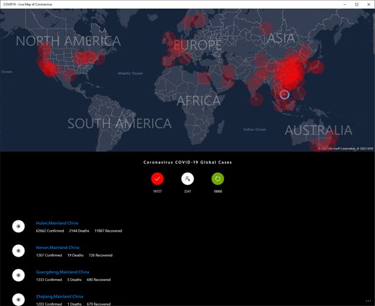 COVID19 - Live Map of Coronavirus screenshot
